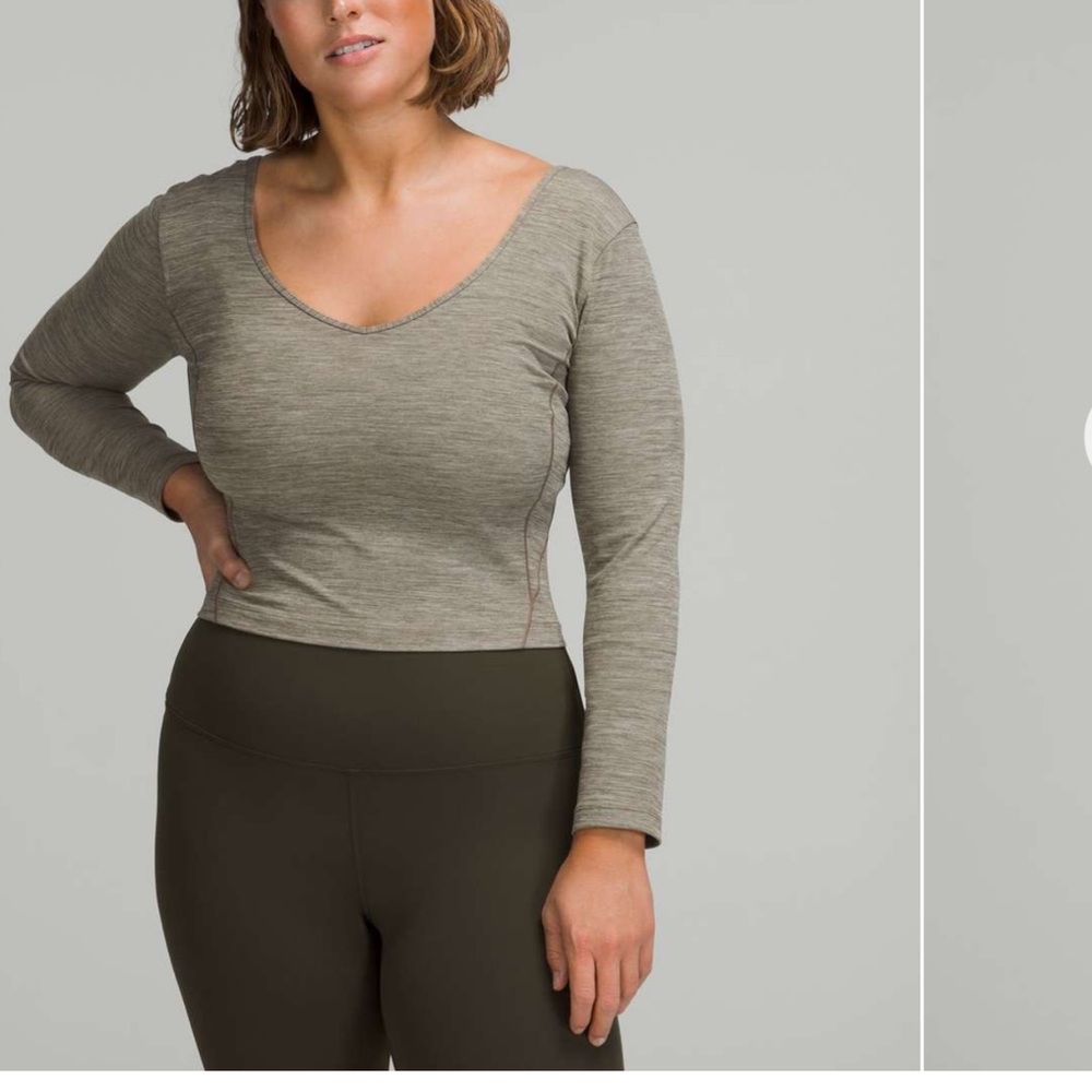 Lululemon Align Long Sleeve Shirt, Heathered Rover, size 6